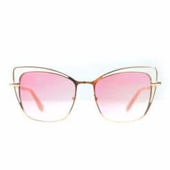 Ombre Pink Metal Frame Sunglasses