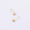 Gold Flower Pearl Dangle Earrings