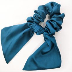 Blue Retro Bow Scrunchies