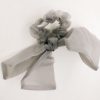 Gray Chiffon Bow Scrunchies 