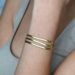 Gold Classic Herringbone Bracelet (Gold Plated, Tarnish Free)