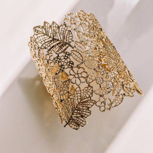 Gold Luxury Floral Lace Bracelet