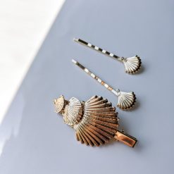 Gold Multi Seashell Trendy Hairpin