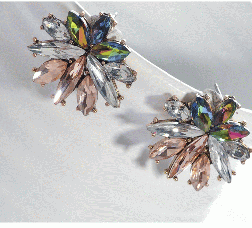 Multicolor Crystal Zircon Earrings