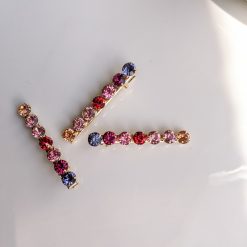 Multicolor Sparkling Crystal Side Hairpin