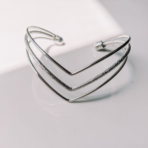 Silver Triangle Minamalist Bracelet