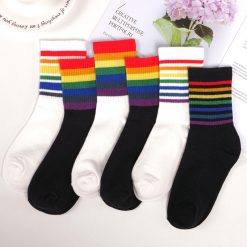 Unisex Candy Color Summer Striped Socks - Two Designs