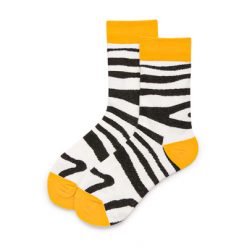 Zebra Print and Bonjour Striped Socks - Two Designs