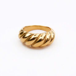 Twist Ring (Gold Plated, Tarnish Free)