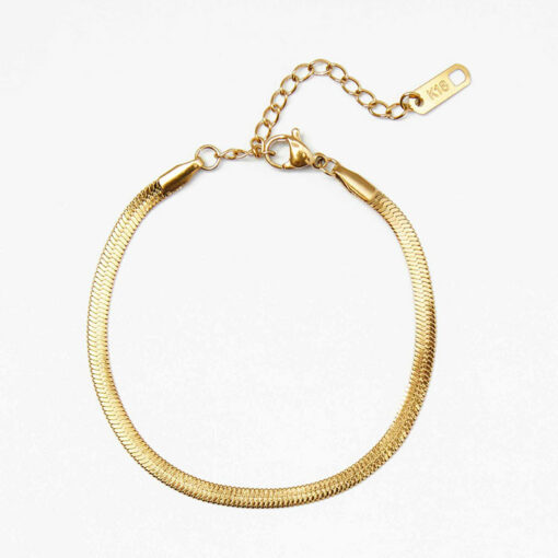Gold Classic Herringbone Bracelet