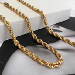 The Rope Chain - 5mm Bold Gold (Gold Plated, Tarnish Free)