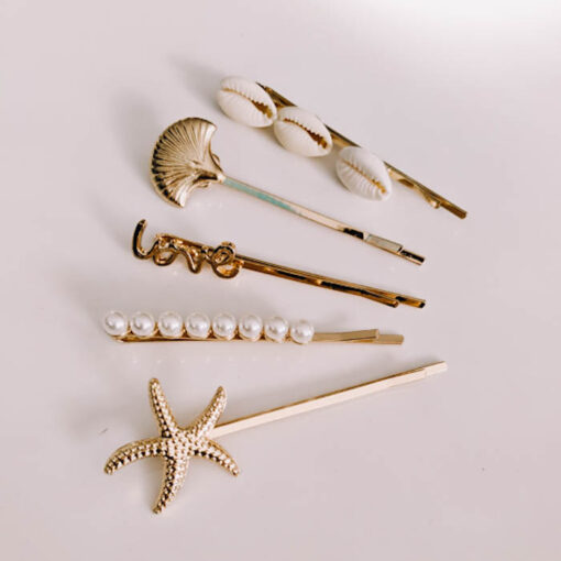 Seashell Starfish Hairpin Set (5 piece)