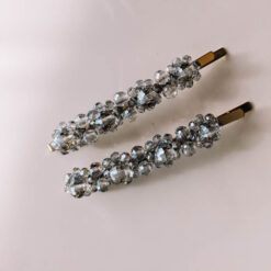 Grey Crystal Bead Fashion Hairpin (2 piece)
