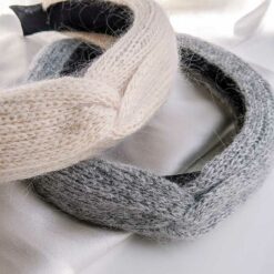Grey Yarn Knotted Headband