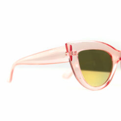 Pink Clear Frame Sunglasses