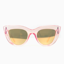 Pink Clear Frame Sunglasses