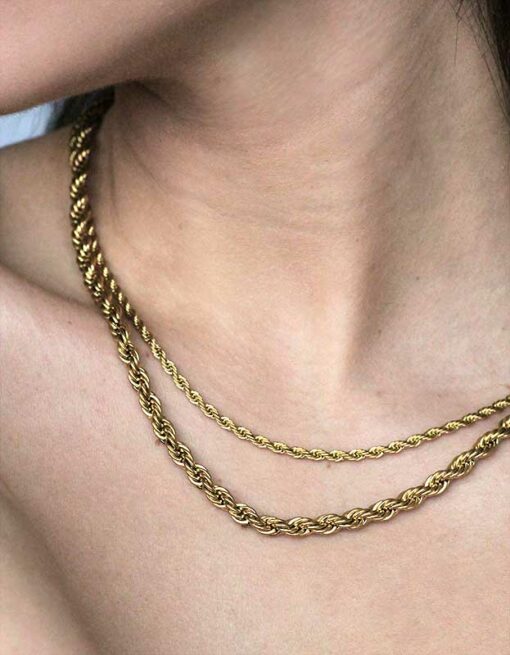 The Rope Chain - 5mm Bold Gold (Gold Plated, Tarnish Free)