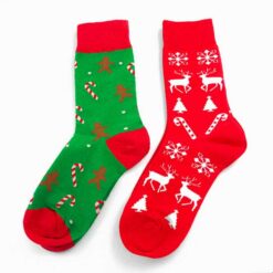 2 Pcs Red & Green Christmas Socks