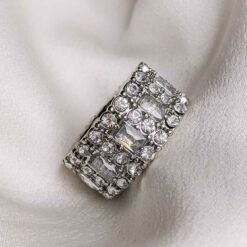 Silver Zircon Luxury Ring
