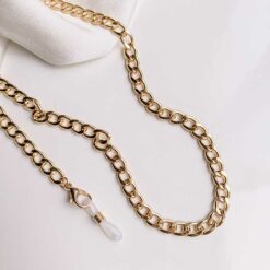 Gold Fashion Mask & Glasses Chain