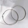 Sunlit Serenity Hoops, Silver 2.75inch