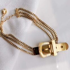 Buckle Bracelet (Gold Plated, Tarnish Free)