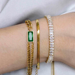 18k-gold-plated-emerald-accent-chain-bracelet
