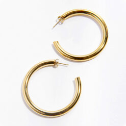 Tube Hoops Earrings (Gold Plated, Tarnish Free)