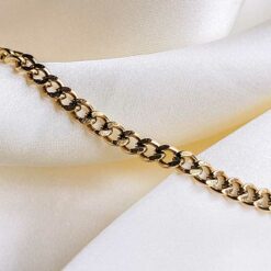 3mm Cuban Chain Necklace (18K Gold Plated,Tarnish Free)