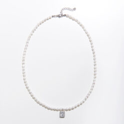 Natural Pearl Zircon Necklace