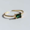 Emerald Green Ring (Gold Plated, Tarnish Free)
