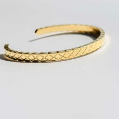 Cuff Bracelet (18K Gold Plated, Tarnish Free)