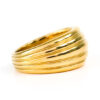 Fluted Croissant Ring (18K Gold Plated, Tarnish-Resistant)
