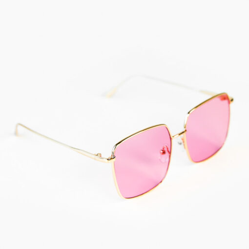 Pink Polarized Polygon Sunglasses