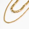 Multi-layer Heart Chain Necklace (18K Gold Plated, Tarnish Free)