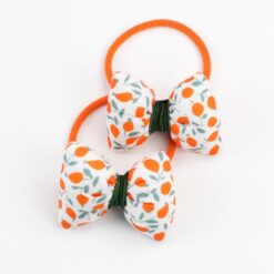 Orange Floral BowKnot Hair Tie