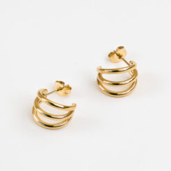Triple Hoop Earrings (18K Gold Plated, Tarnish-Free)