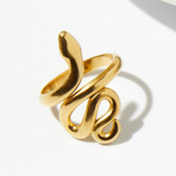 Gold Plated Minimalist Open End Ring