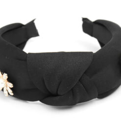Black Wool Knotted Headband