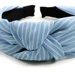 Blue Stripes Knotted Headband