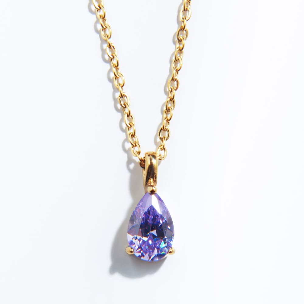 Buy Zoya Gems & Jewellery 6mm Genuine Amethyst Bead Necklace, February Birthstone  jewelry gift, Purple necklace, 18