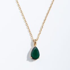 May Emerald Birthstone Necklace (18K Gold Plated, Tarnish-Free)