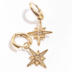 Starburst Drop Earrings (18K Gold Plated, Tarnish-Free)