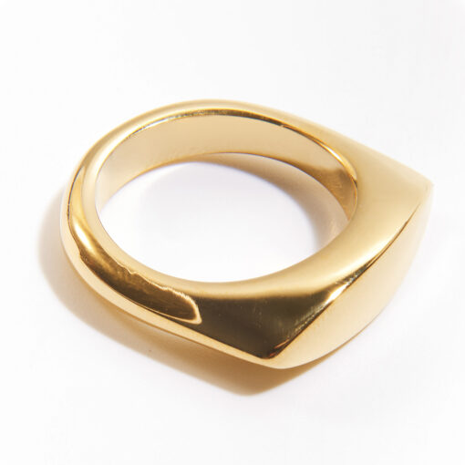 Gold Minimalist Bar Ring (18K Gold Plated, Tarnish-Free)