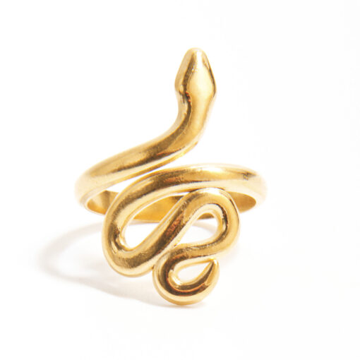 Gold Snake Ring (18K Gold Plated, Tarnish-Free)