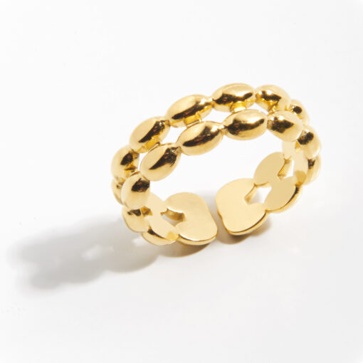 Beaded Layered Ring (18K Gold Plated, Tarnish-Free)