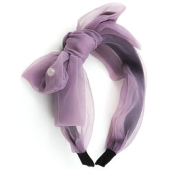 Mesh Pearl Bowknot Headband