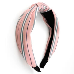 Pink Striped Knotted Headband