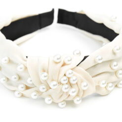 White Pearl Bowknot Headband