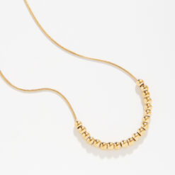 Gold Beads Necklace (18K Gold Plated, Tarnish-Free)